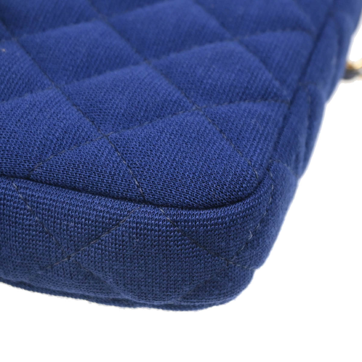 Chanel 2019 Blue Cotton WOC Shoulder Wallet Bag