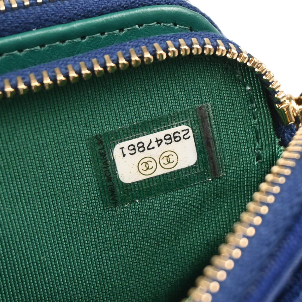Chanel 2019 Blue Cotton WOC Shoulder Wallet Bag