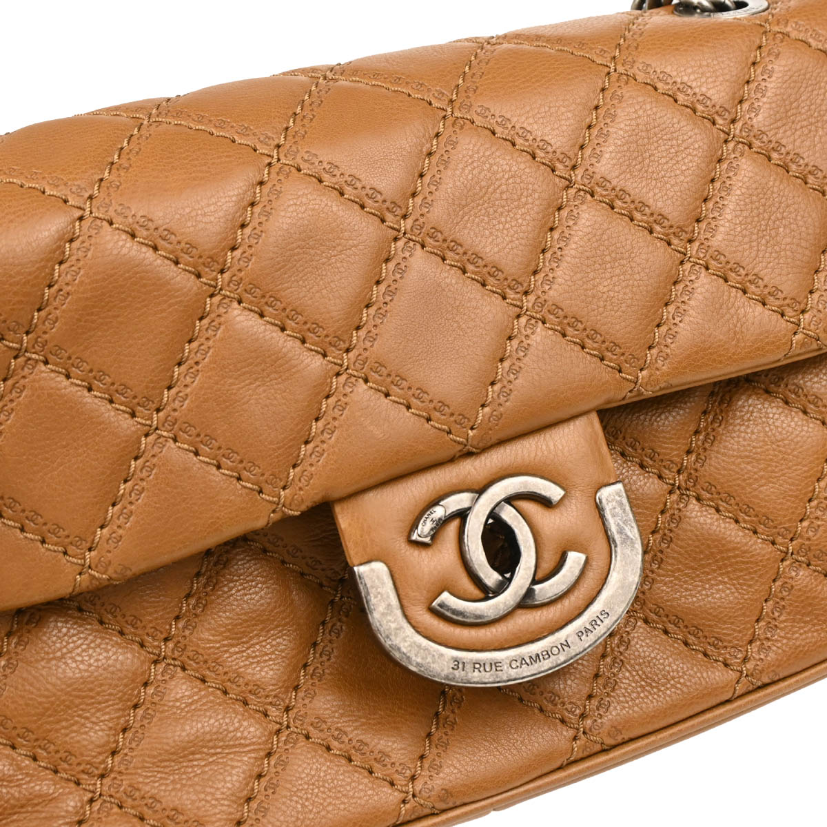 Chanel 2013-2014 Brown Calfskin Coco Sporran Shoulder Bag