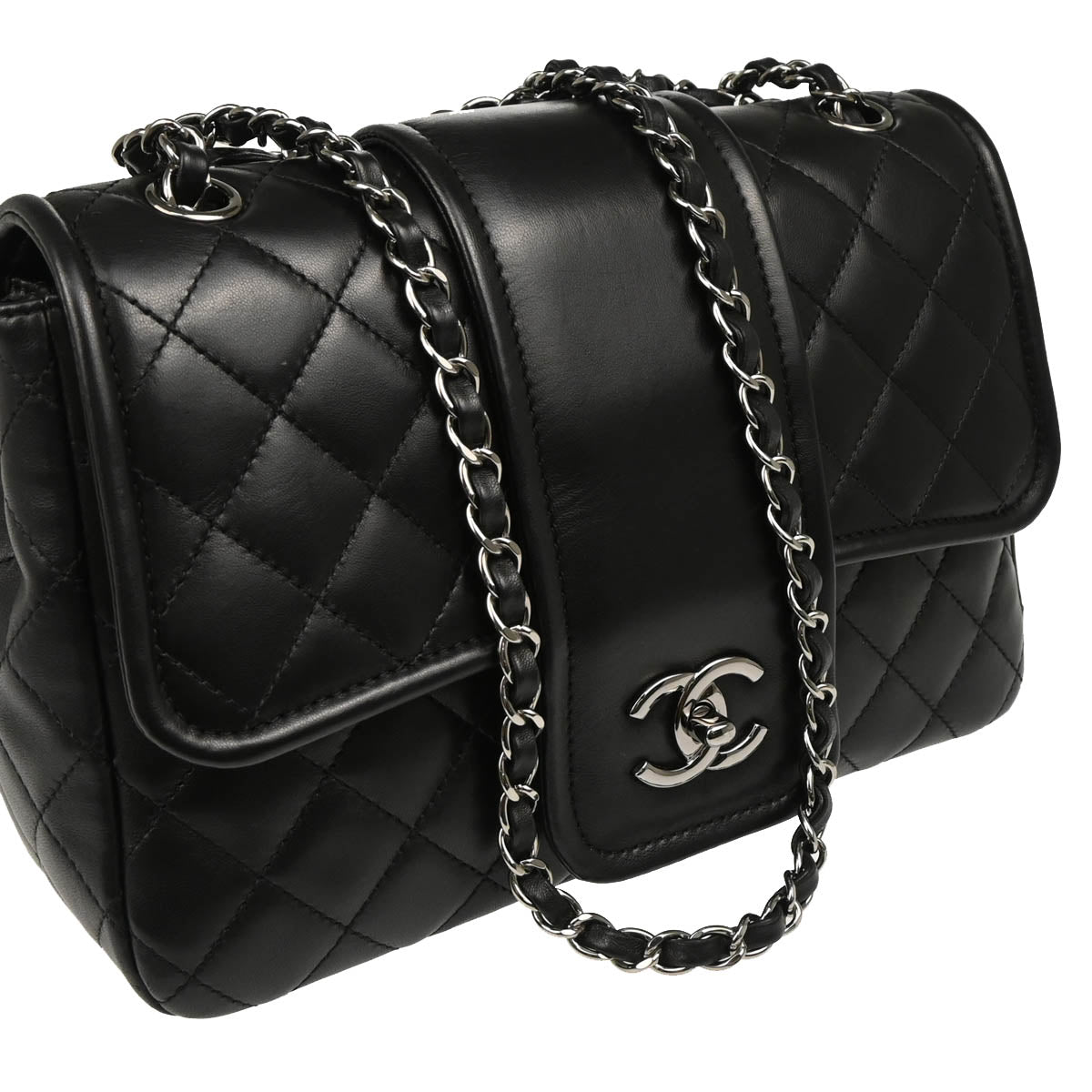 Chanel 2017 Black Lambskin Elementary Chic Shoulder Bag