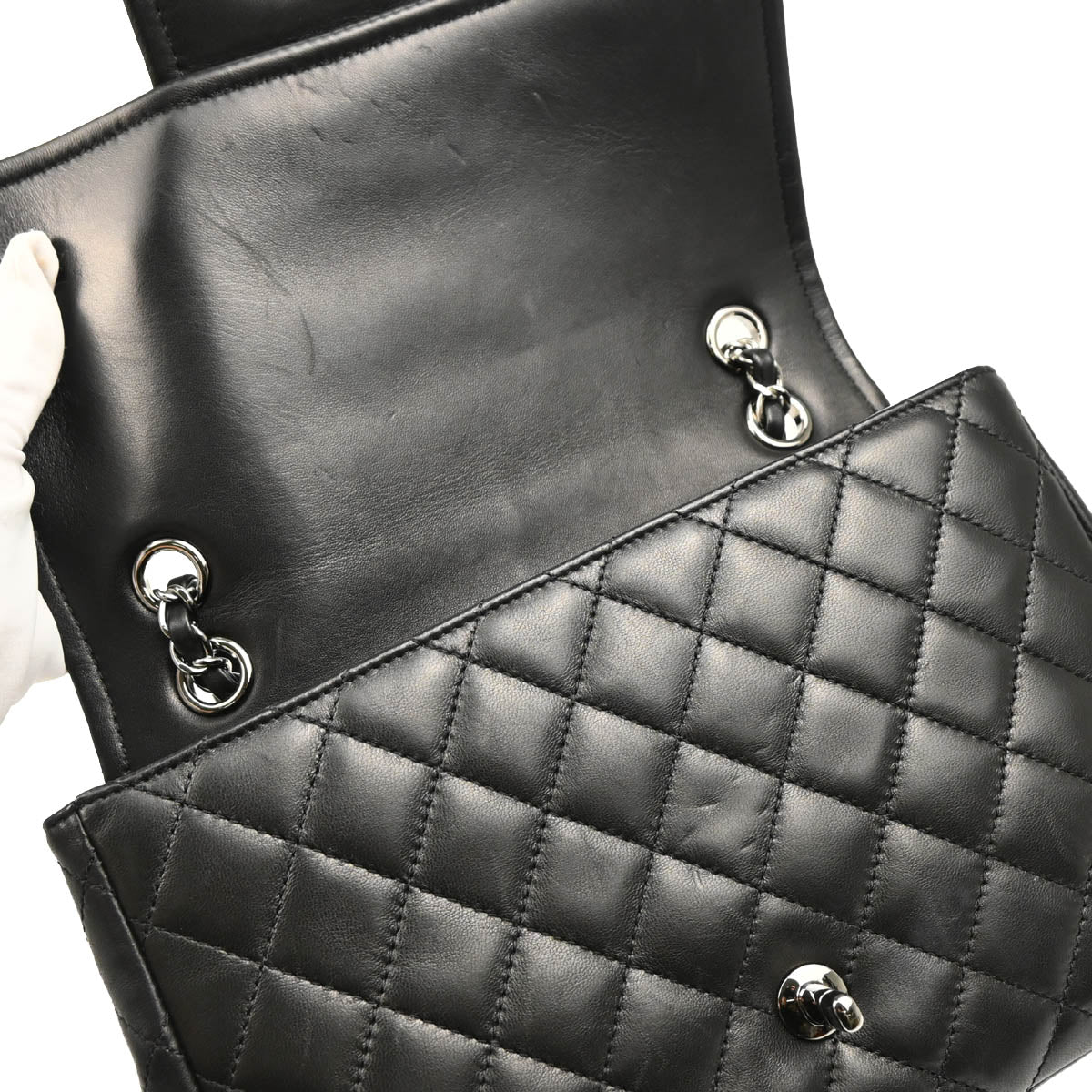 Chanel 2017 Black Lambskin Elementary Chic Shoulder Bag