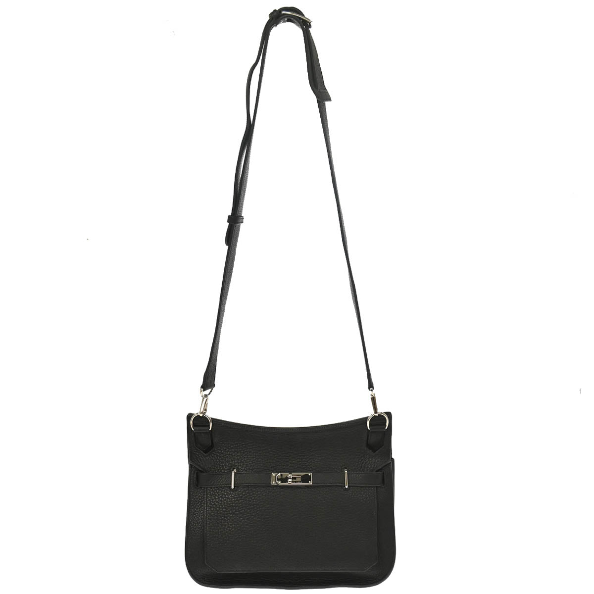 Hermes 2010 Black Taurillon Clemence Jypsiere 28 Shoulder Bag