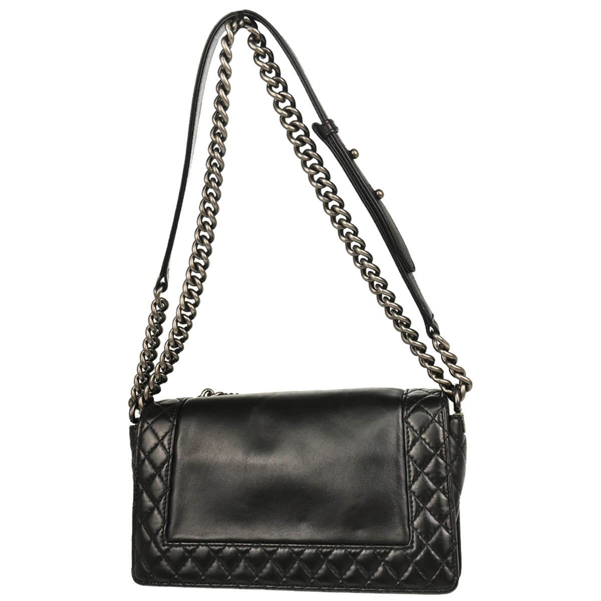 Boy Reverso Chanel 2013-2014 Black Lambskin Medium Shoulder Bag