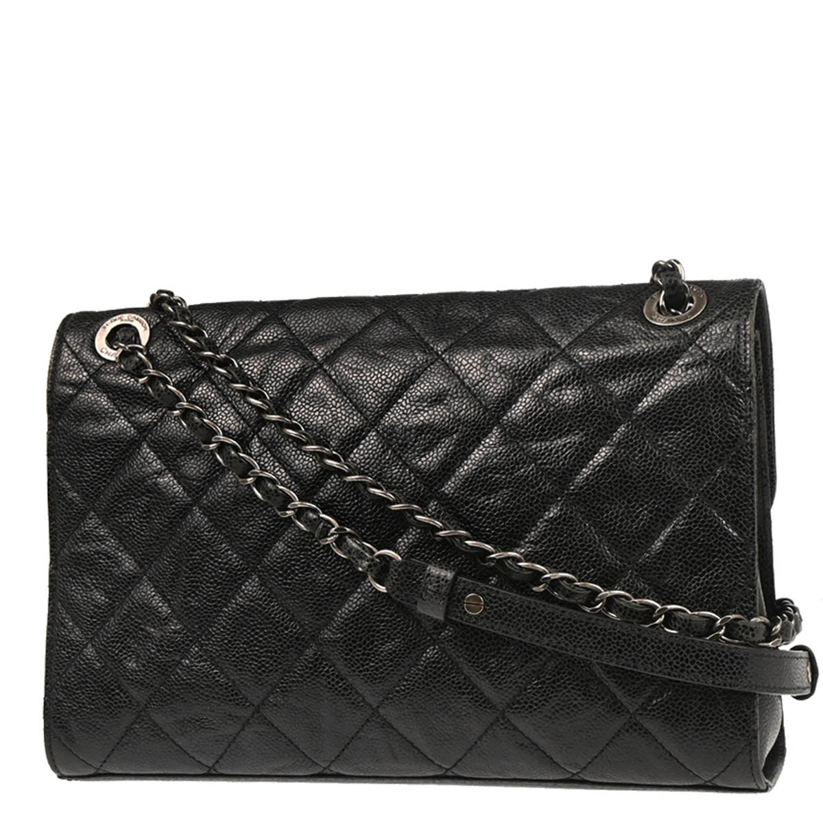 Chanel 2013-2014 Black Caviar CC Crave Shoulder Bag