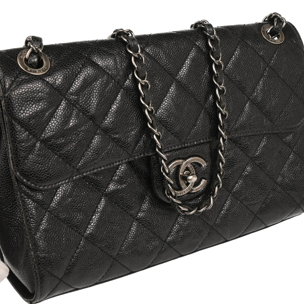 Chanel 2013-2014 Black Caviar CC Crave Shoulder Bag