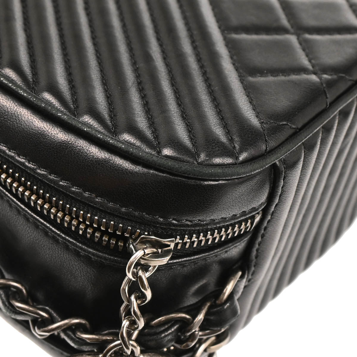 Chanel 2014-2015 Black Lambskin Small Coco Boy Camera Bag