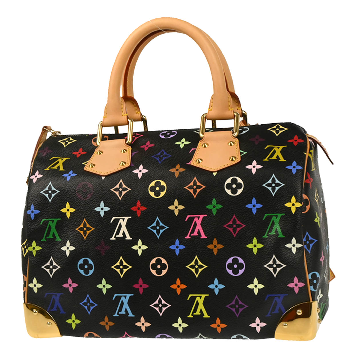 Louis Vuitton Black Monogram Multicolor Speedy 30 Handbag M92642