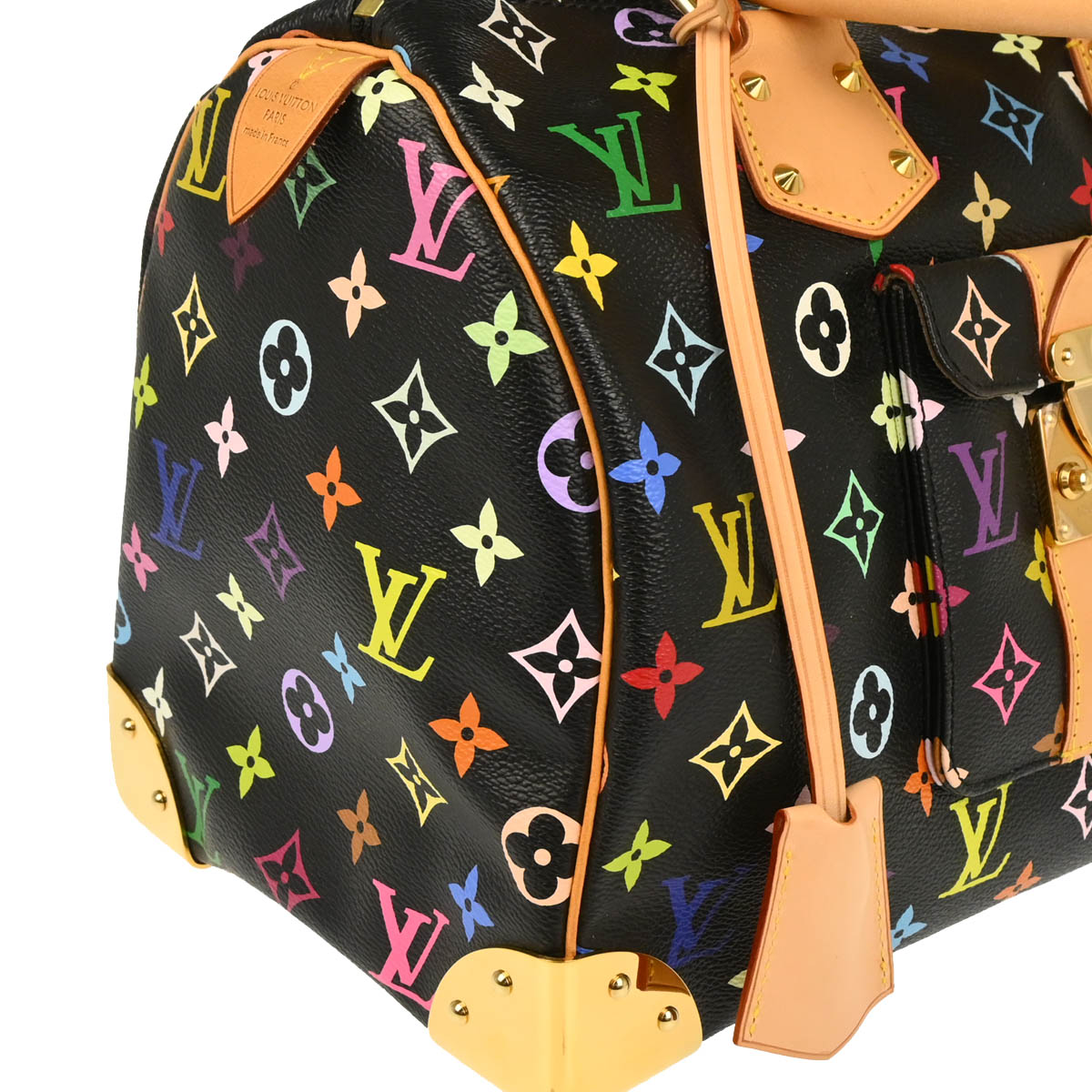 Louis Vuitton Black Monogram Multicolor Speedy 30 Handbag M92642