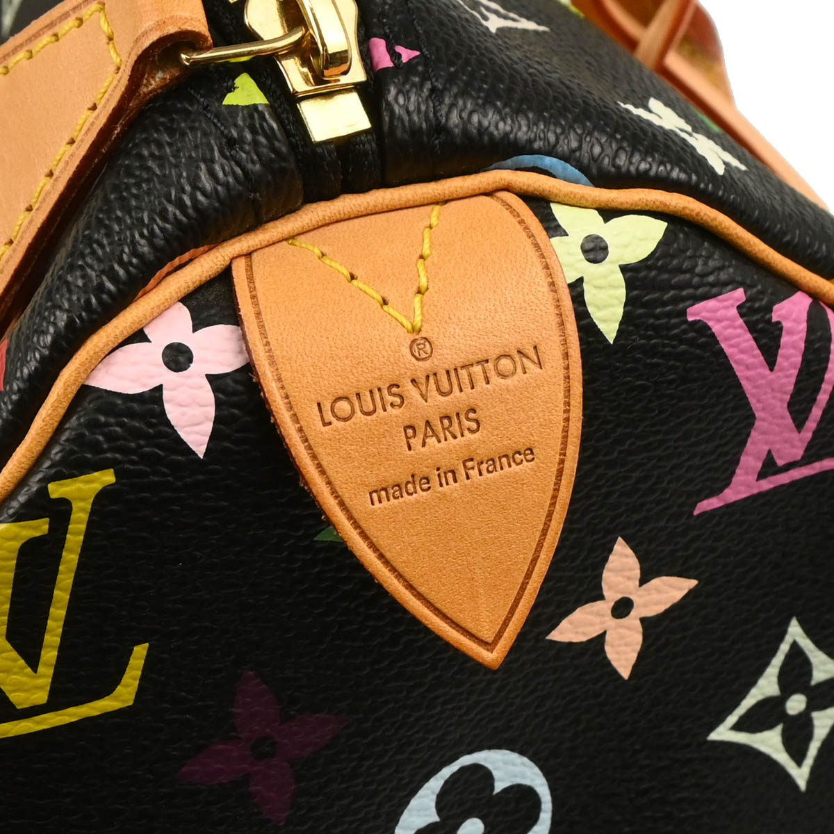 Louis Vuitton Black Monogram Multicolor Speedy 30 Handbag M92642