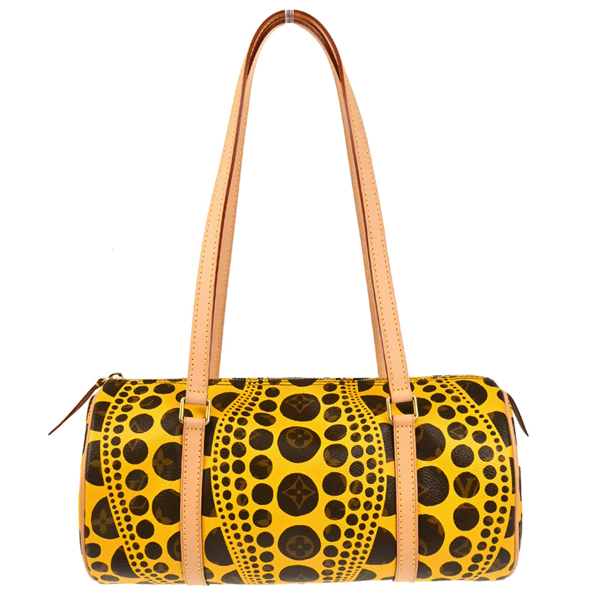 Louis Vuitton 2012 Yellow Pumpkin Dot Papillon 30 Handbag M40688
