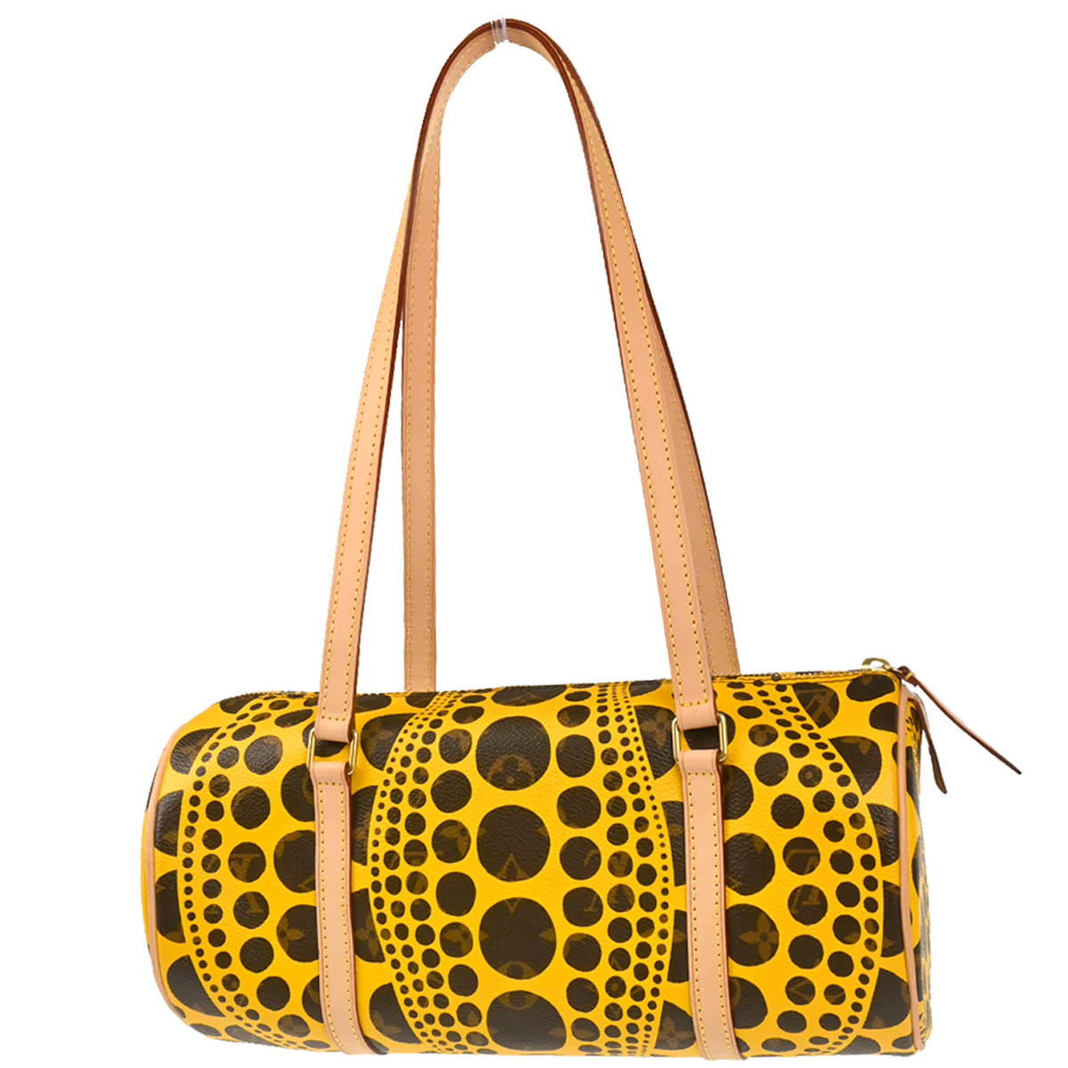 Louis Vuitton 2012 Yellow Pumpkin Dot Papillon 30 Handbag M40688