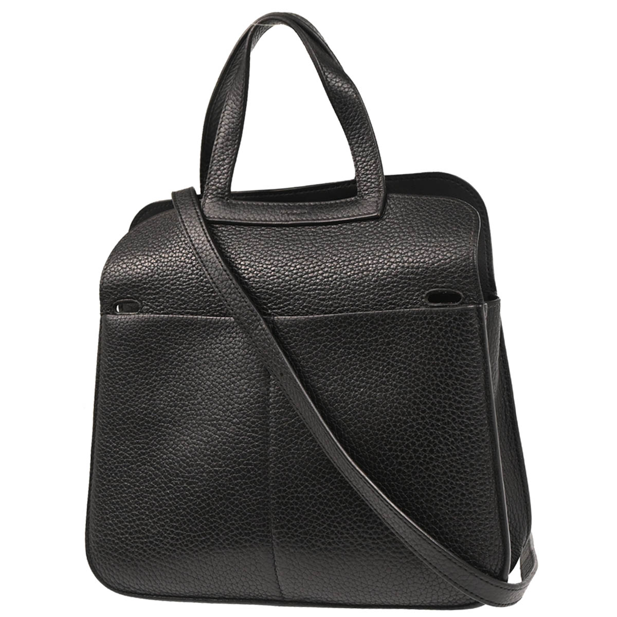 Hermes Black Togo Halzan 25 2way Shoulder Handbag