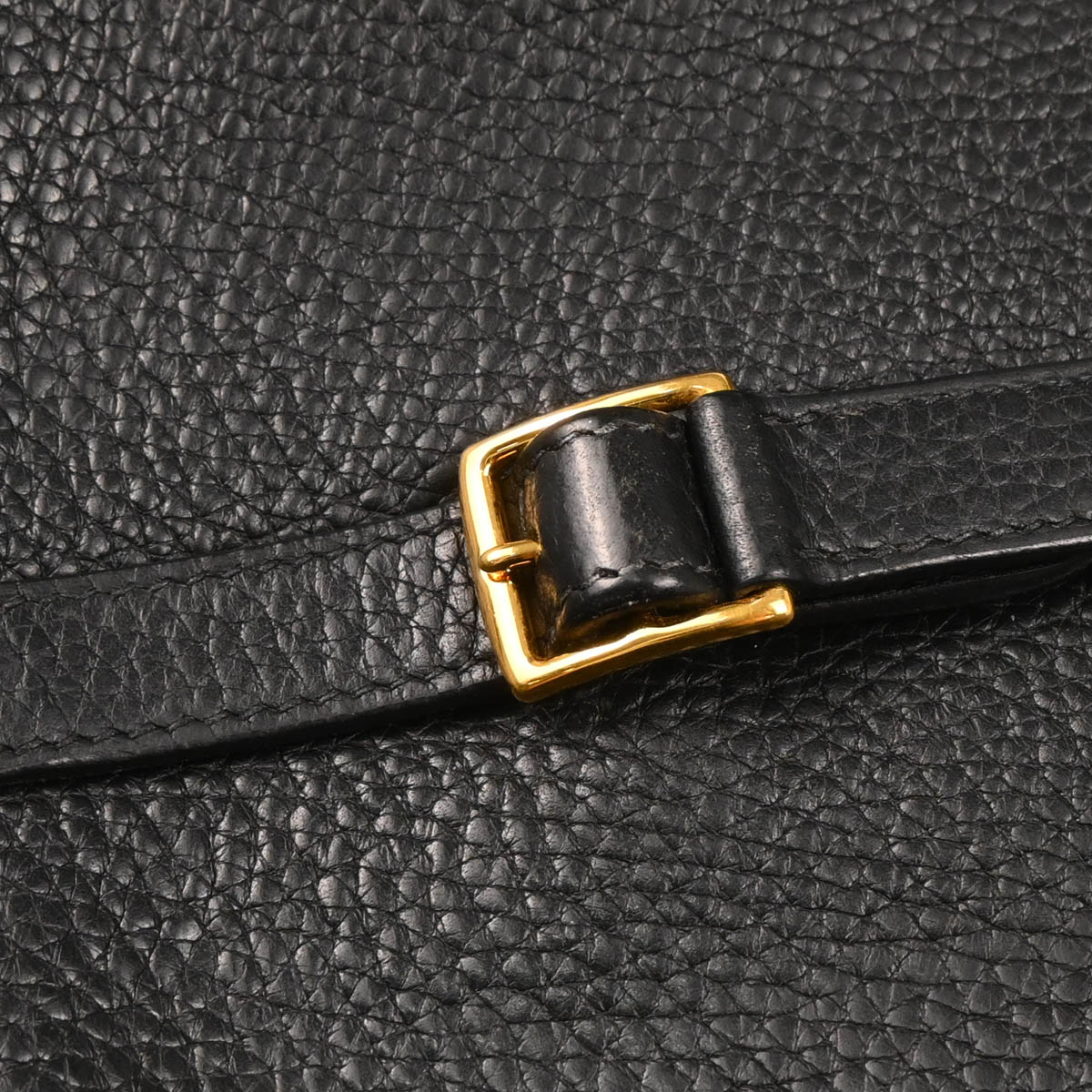 Hermes Black Togo Halzan 25 2way Shoulder Handbag