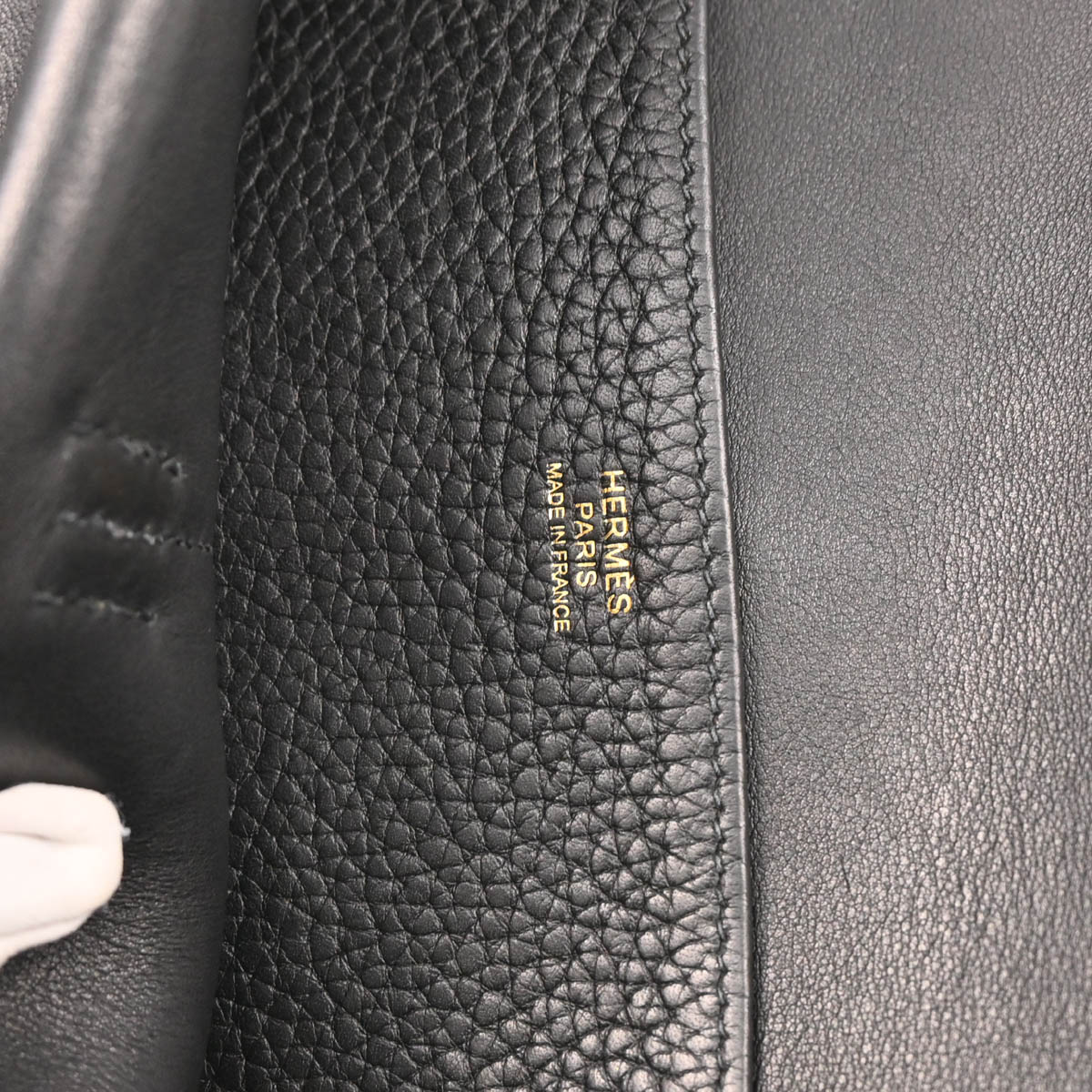 Hermes Black Togo Halzan 25 2way Shoulder Handbag