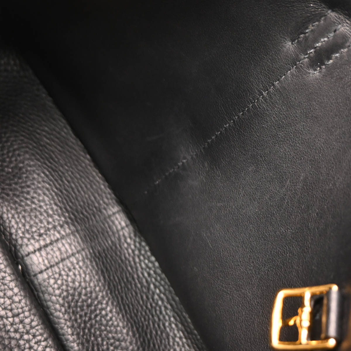 Hermes Black Togo Halzan 25 2way Shoulder Handbag