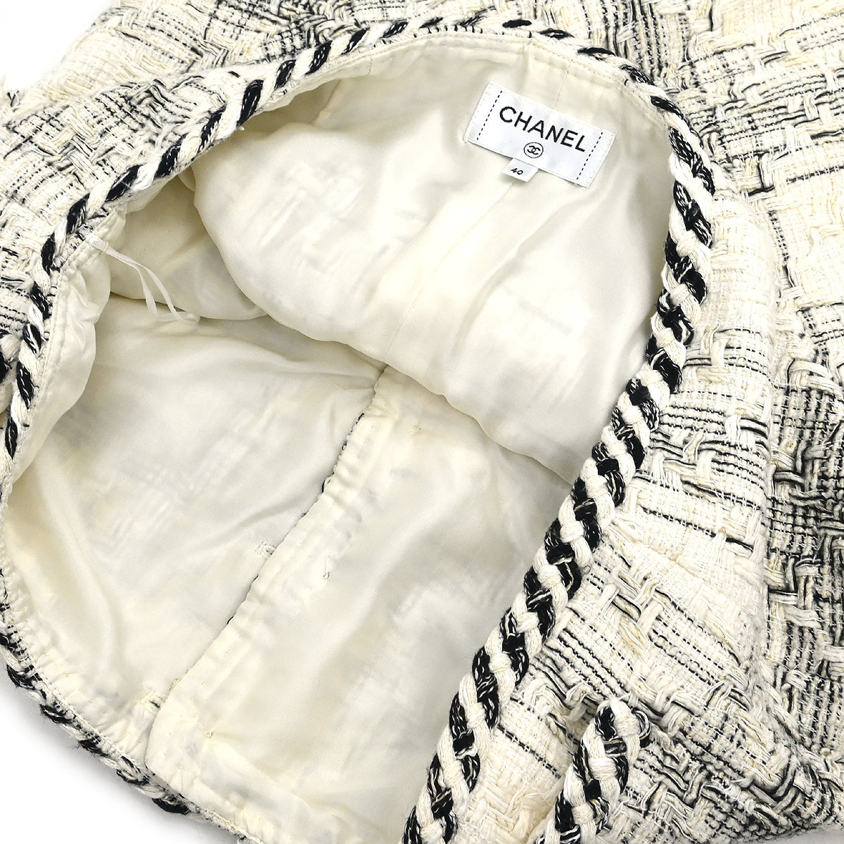 Chanel 2018 Setup Suit Jacket Skirt White #40