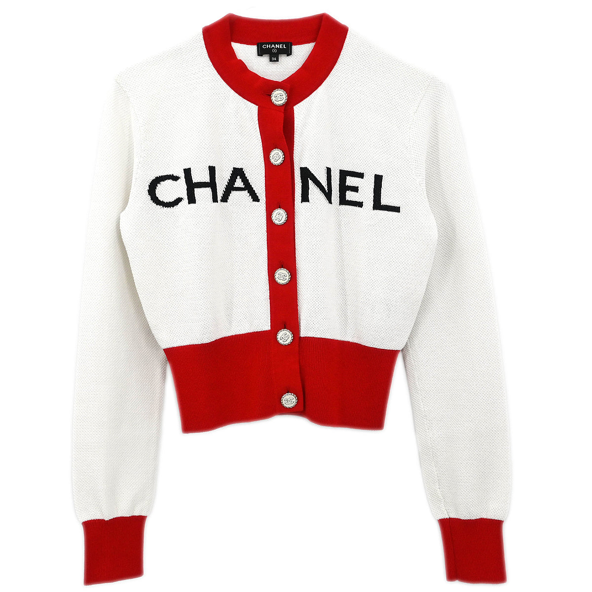 Chanel Cardigan White #34