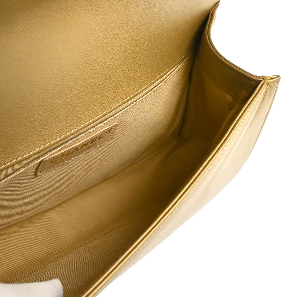 Boy Chanel 2018 Gold Lambskin Medium Shoulder Bag