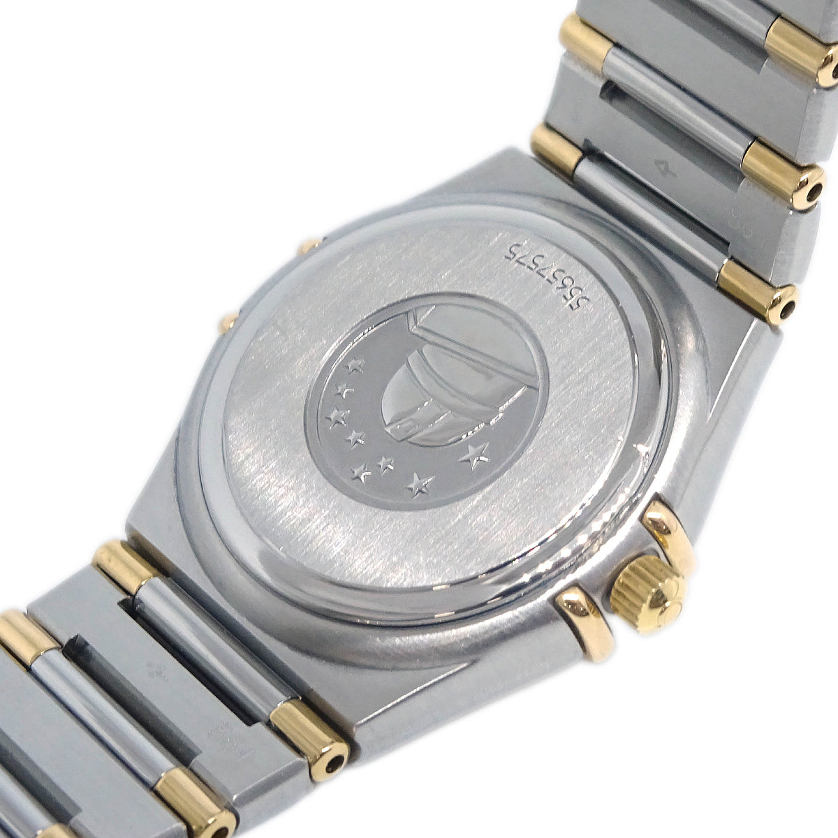 Omega Constellation Quartz Watch 18KYG SS Diamond Shell