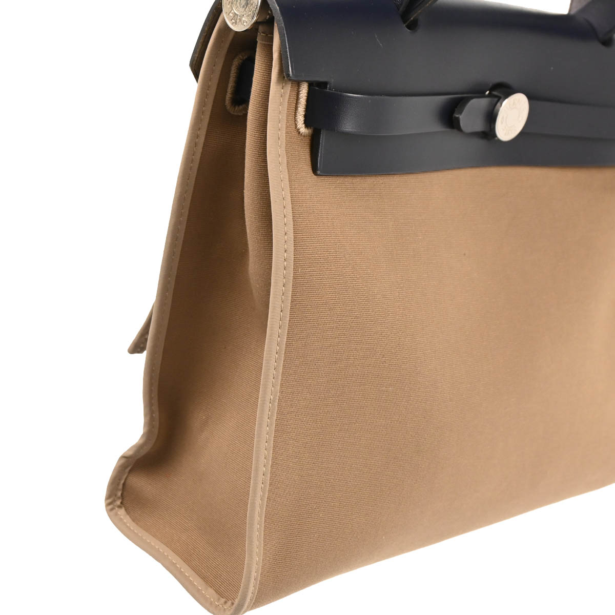 Hermes Brown Black Officier Herbag Zip PM 2 in 1 Tote Bag