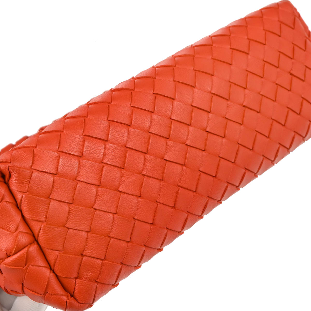 Bottega Veneta Red Intrecciato Chain Shoulder Bag