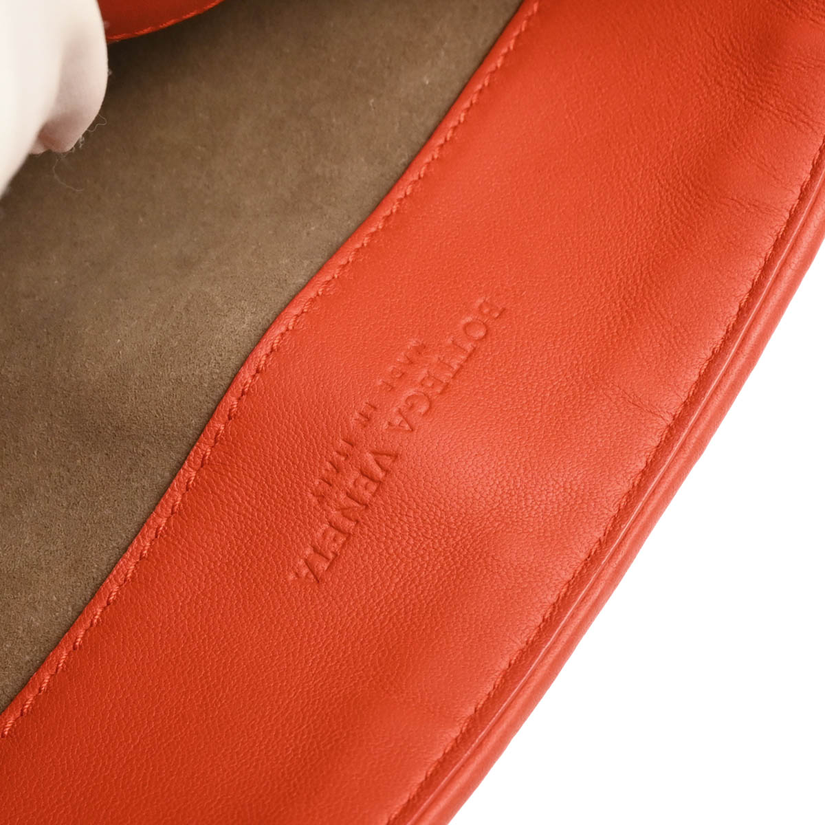 Bottega Veneta Red Intrecciato Chain Shoulder Bag