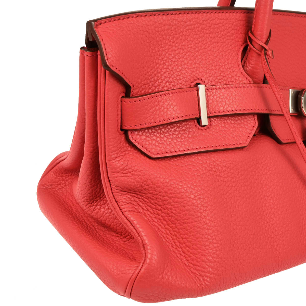 Hermes Bougainvillier Taurillon Clemence Shoulder Birkin Handbag