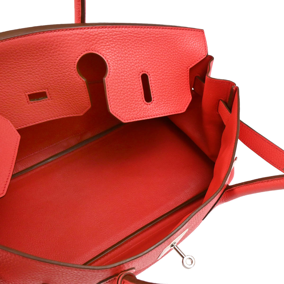 Hermes Bougainvillier Taurillon Clemence Shoulder Birkin Handbag