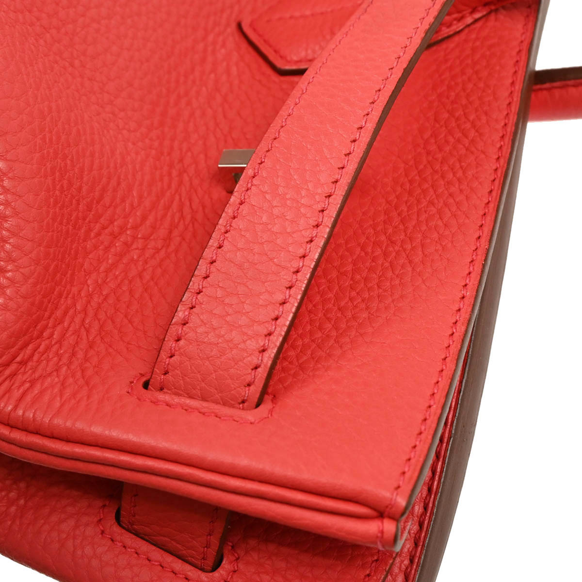Hermes Bougainvillier Taurillon Clemence Shoulder Birkin Handbag