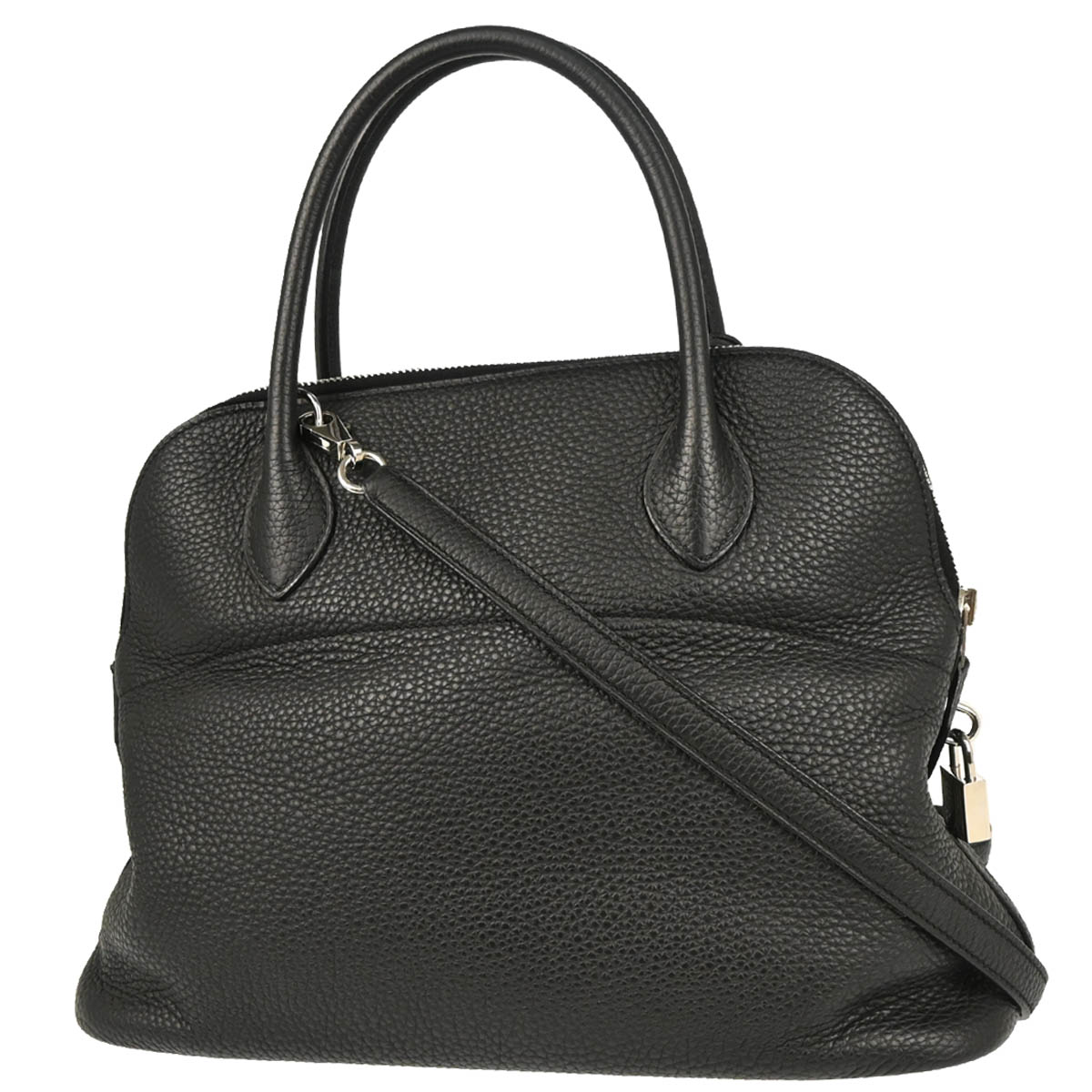 Hermes Black Taurillon Clemence Bolide 31 2way Shoulder Handbag