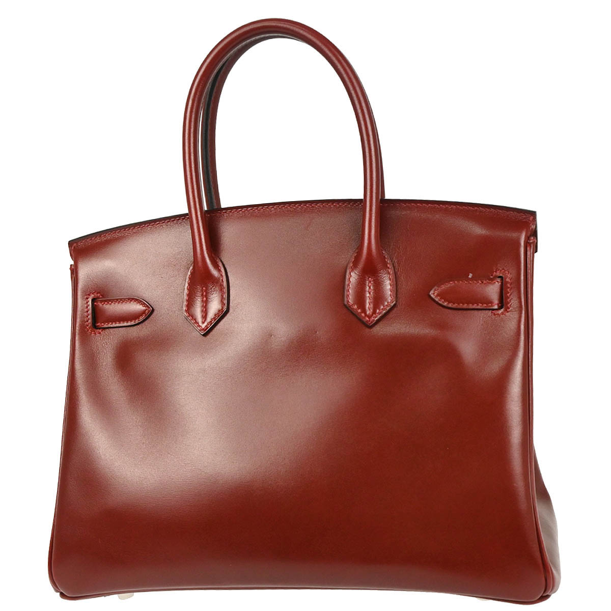 Hermes Rouge H Box Calf Birkin 30 Handbag