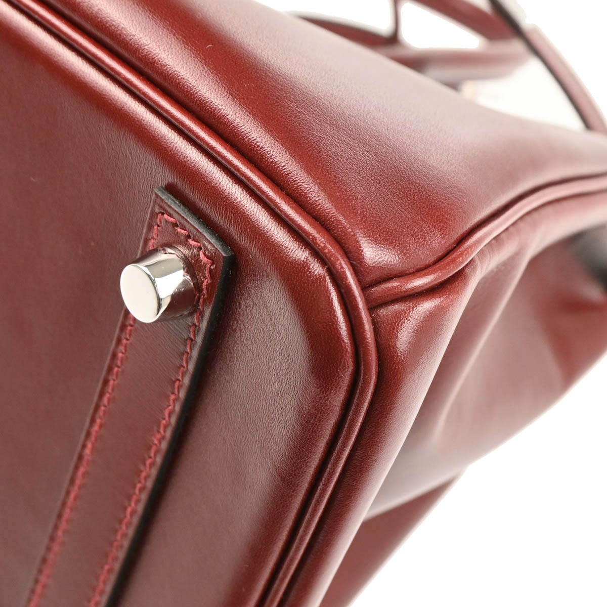 Hermes Rouge H Box Calf Birkin 30 Handbag