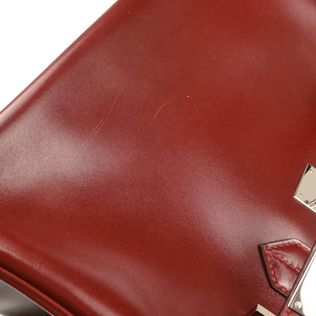 Hermes Rouge H Box Calf Birkin 30 Handbag