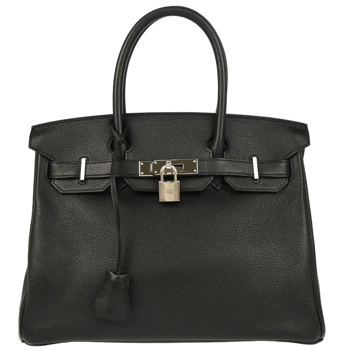 Hermes Black Evercalf Birkin 30 Handbag