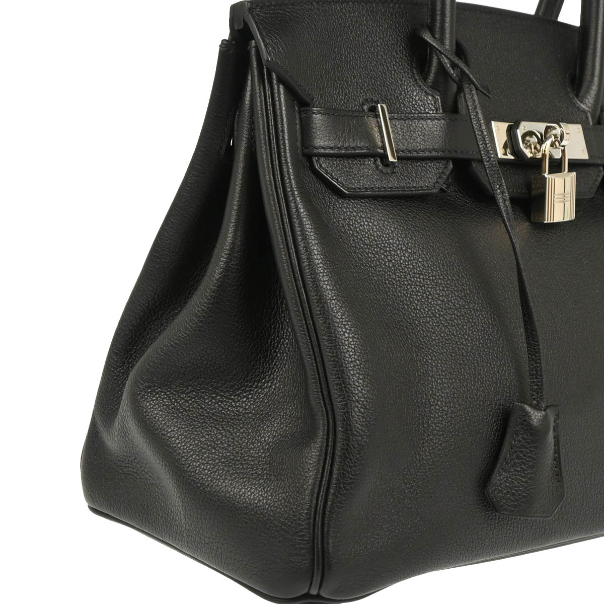 Hermes Black Evercalf Birkin 30 Handbag