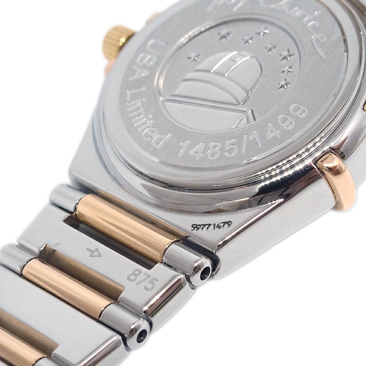 Omega Constellation Quartz Watch 18KPG SS Diamond Shell