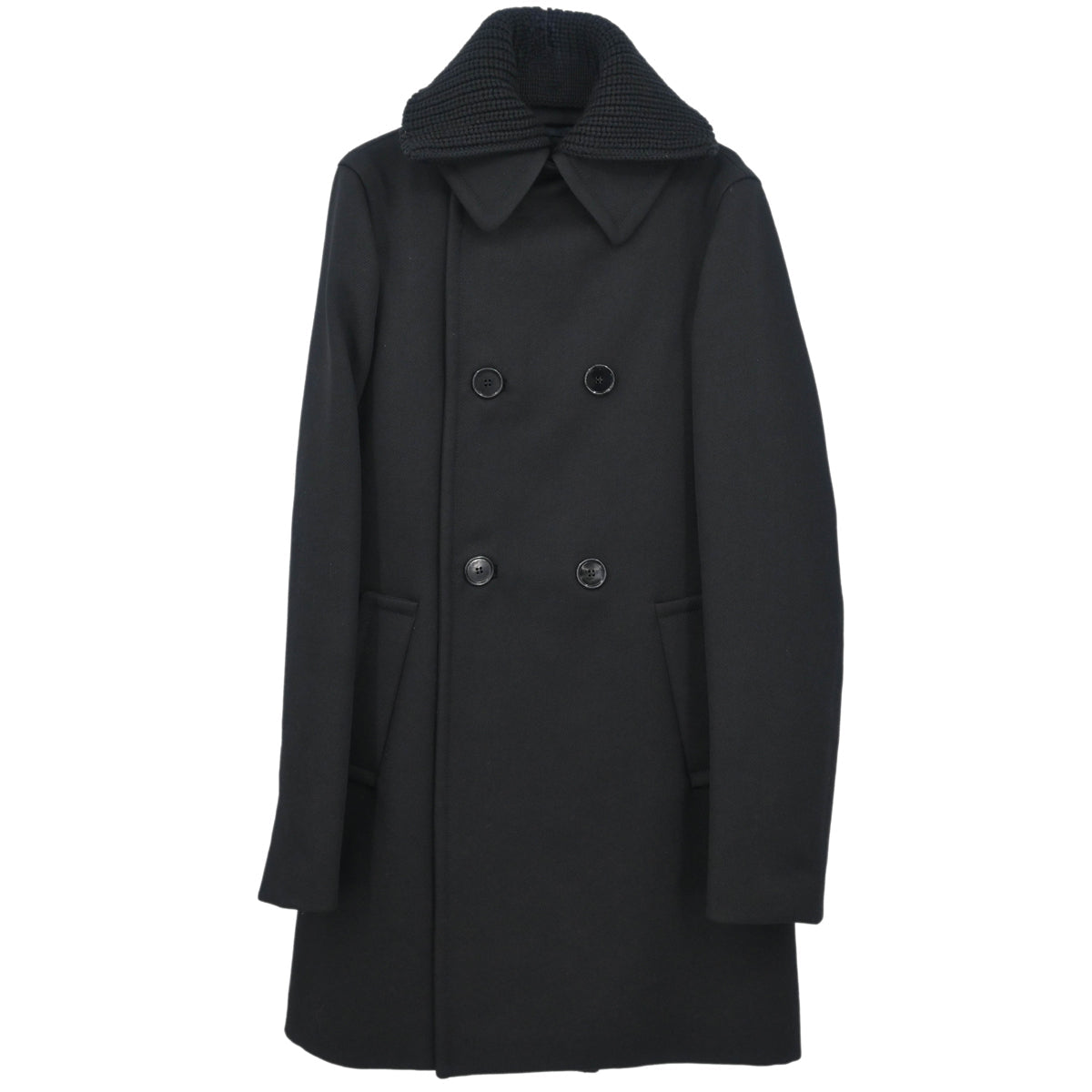 Prada 2010 Double Breasted Coat Black #46