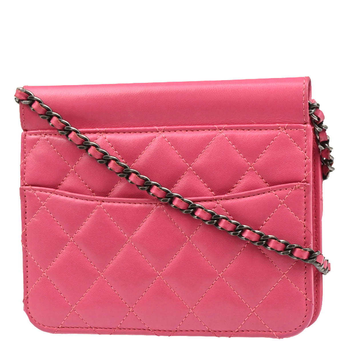 Chanel 2013-2014 Pink Lambskin Shoulder Bag
