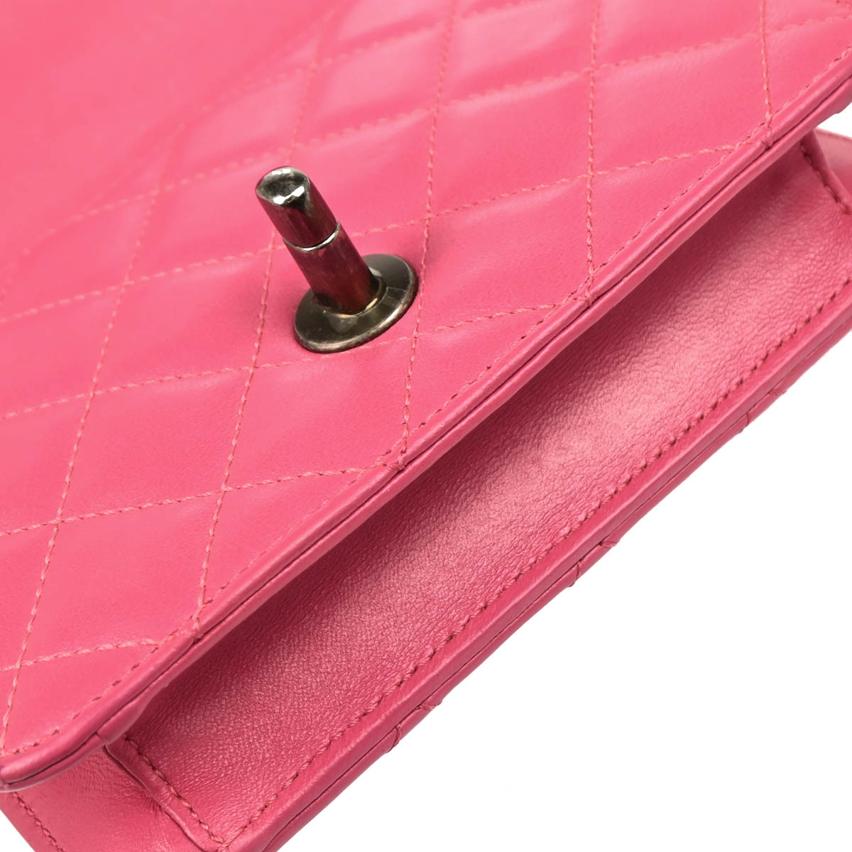 Chanel 2013-2014 Pink Lambskin Shoulder Bag