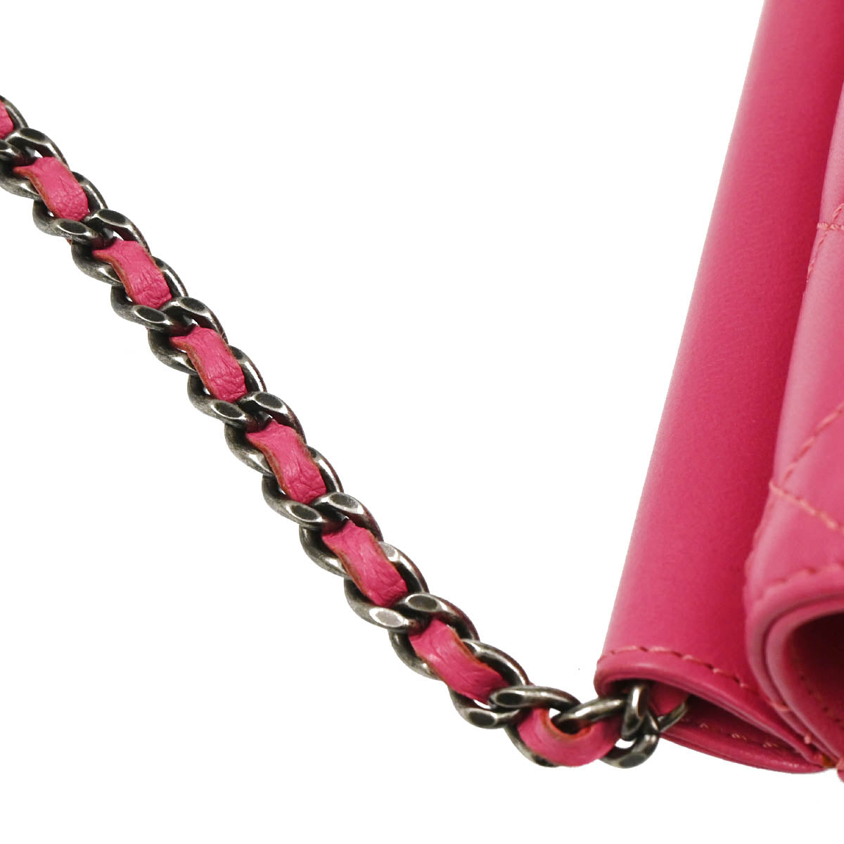 Chanel 2013-2014 Pink Lambskin Shoulder Bag
