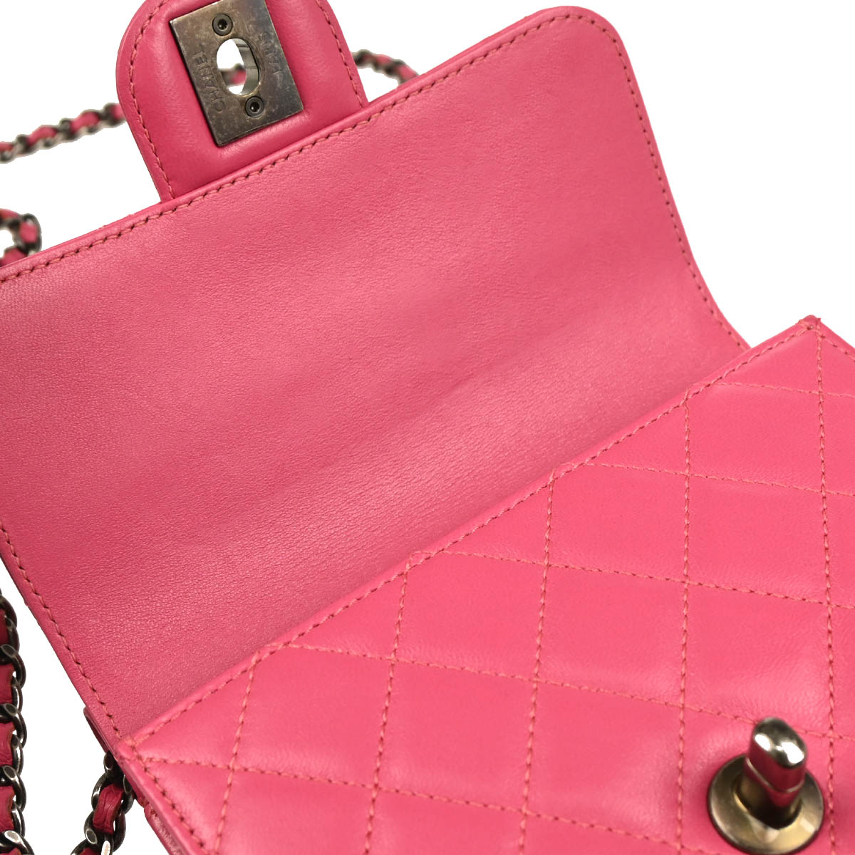 Chanel 2013-2014 Pink Lambskin Shoulder Bag