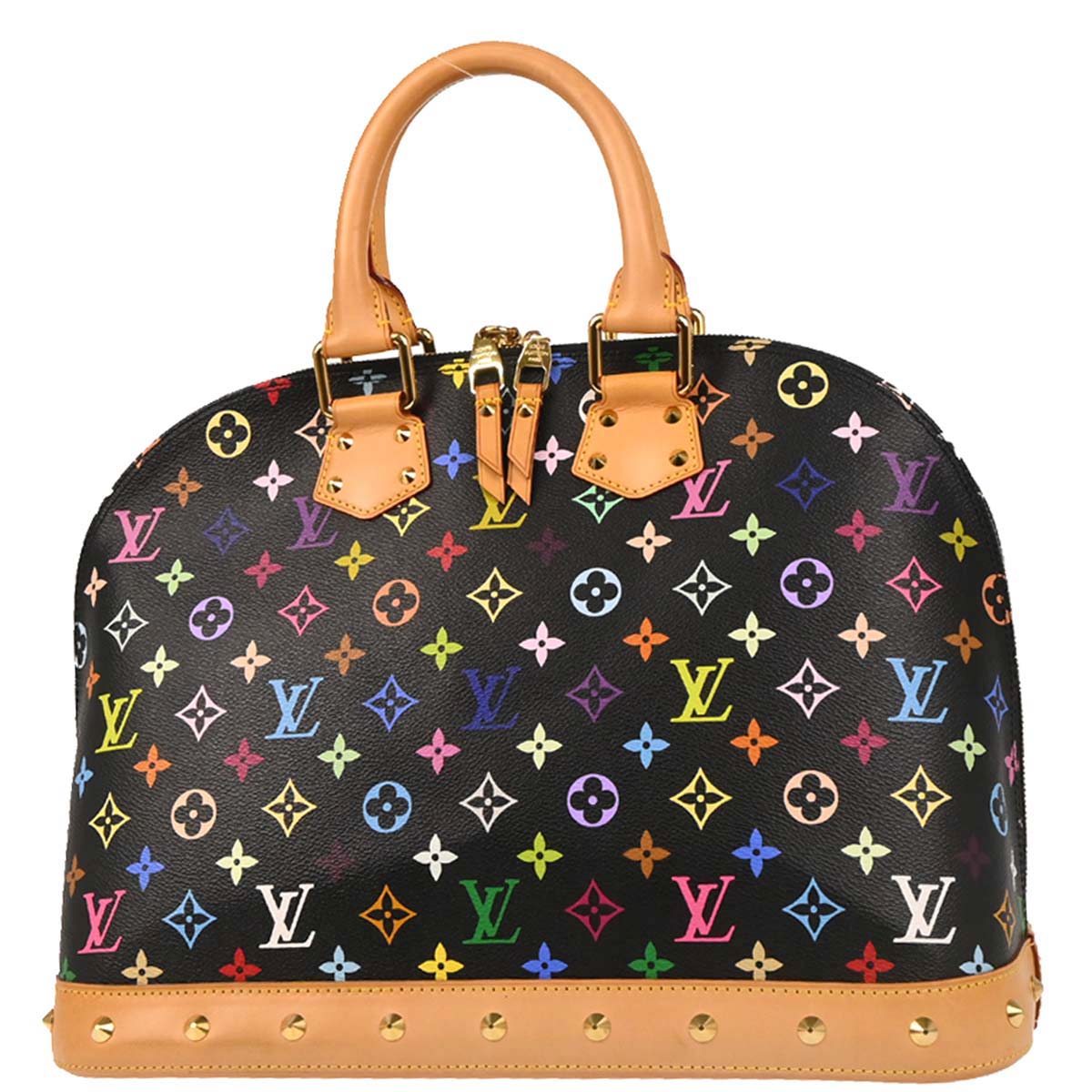Louis Vuitton Black Monogram Multicolor Alma GM Handbag M40442