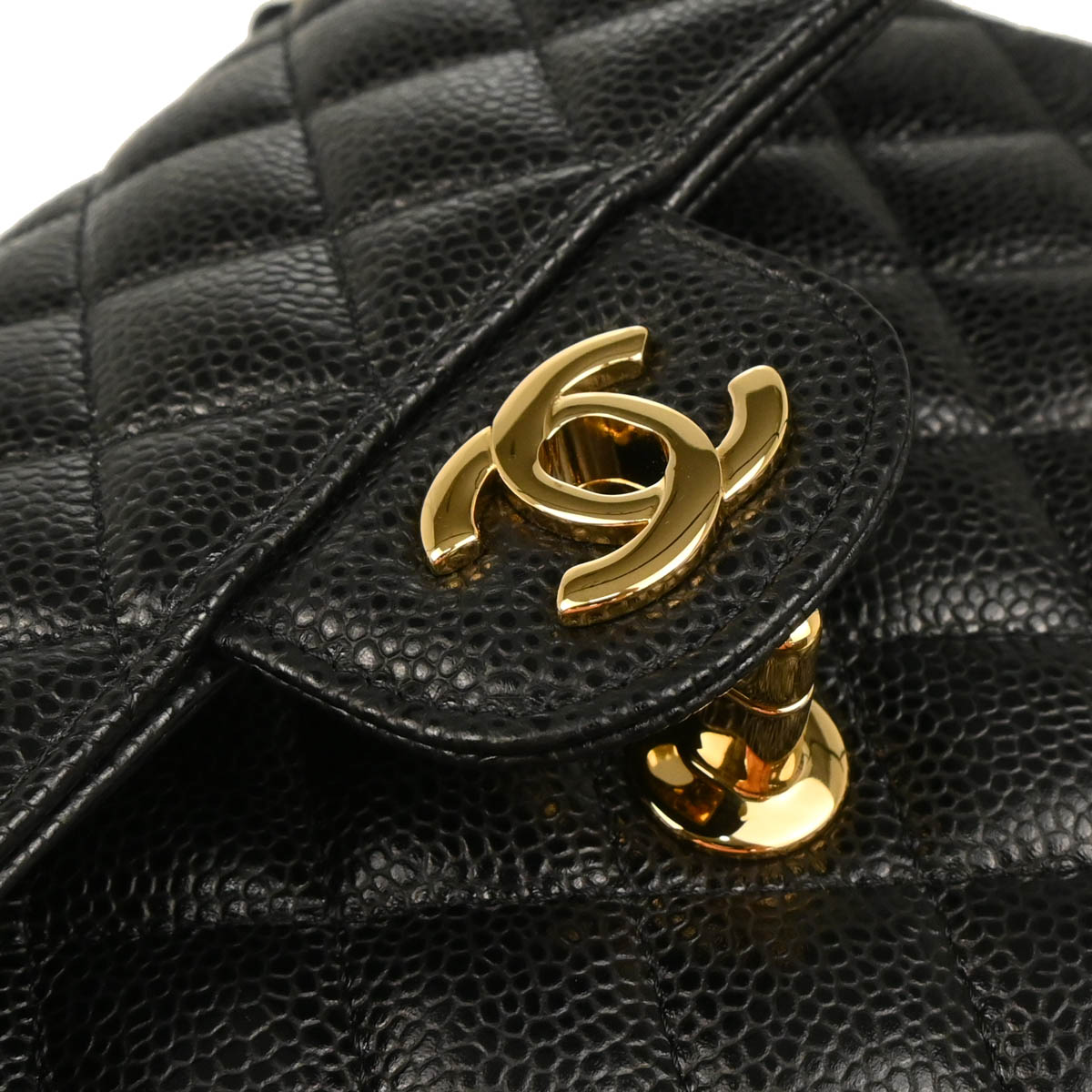 Chanel 2019 Black Caviar Small Classic Double Flap Shoulder Bag
