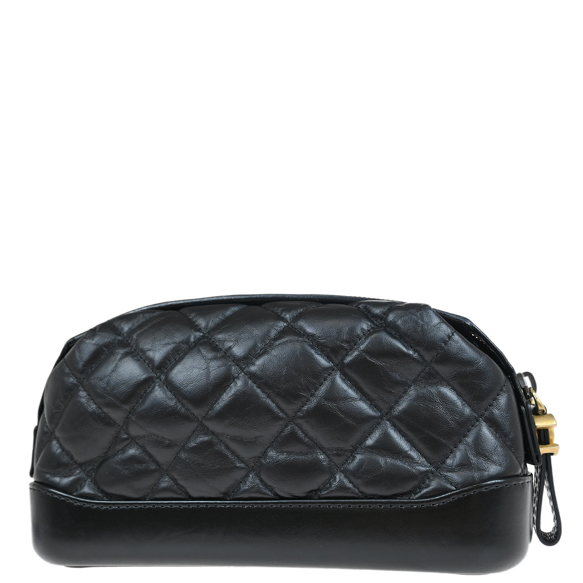 Chanel Black Calfskin Lambskin Gabrielle Cosmetic Pouch