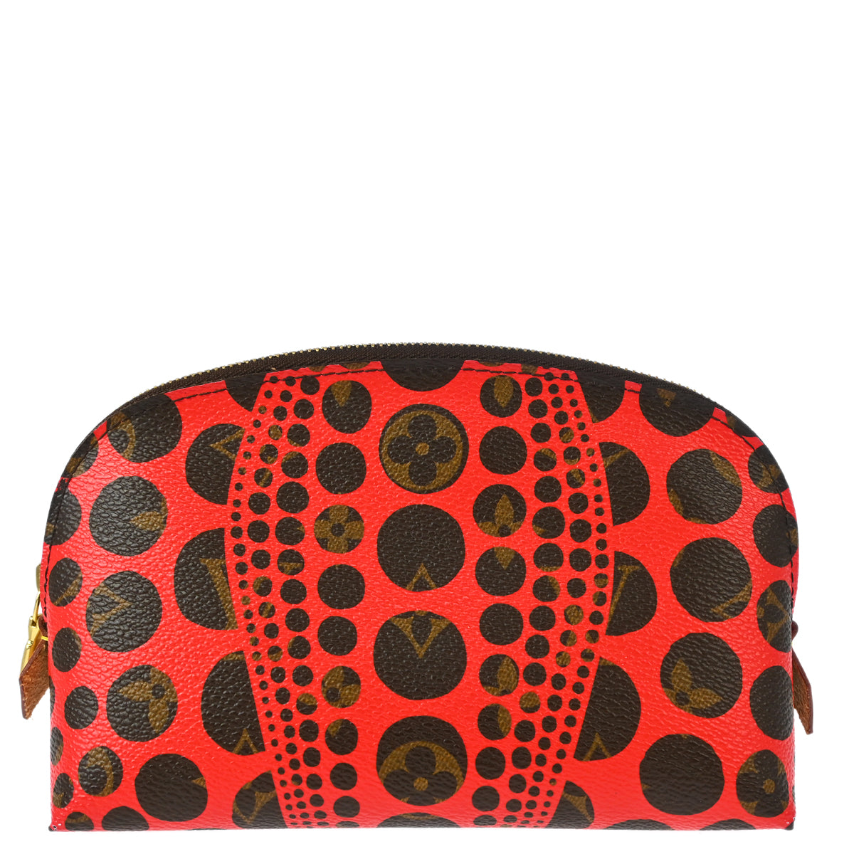 Louis Vuitton 2012 Red Monogram Pumpkin Dot Pochette Cosmetic M47347