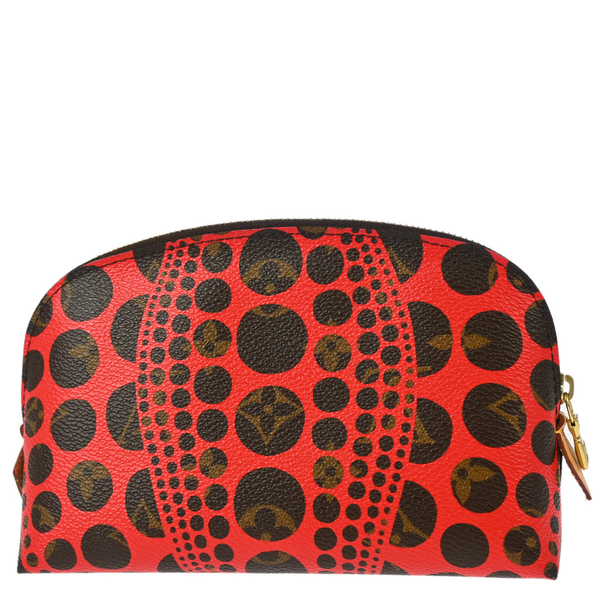 Louis Vuitton 2012 Red Monogram Pumpkin Dot Pochette Cosmetic M47347