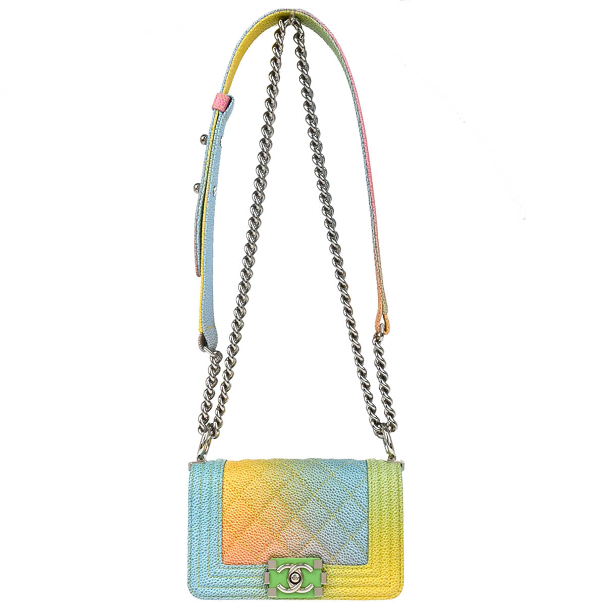 Boy Chanel 2017 Pastel Color Caviar Mini Shoulder Bag