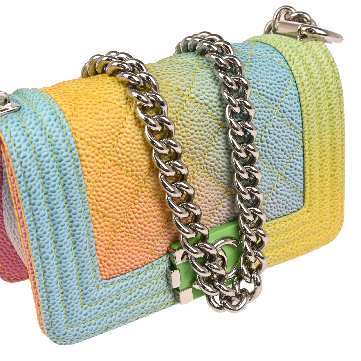 Boy Chanel 2017 Pastel Color Caviar Mini Shoulder Bag