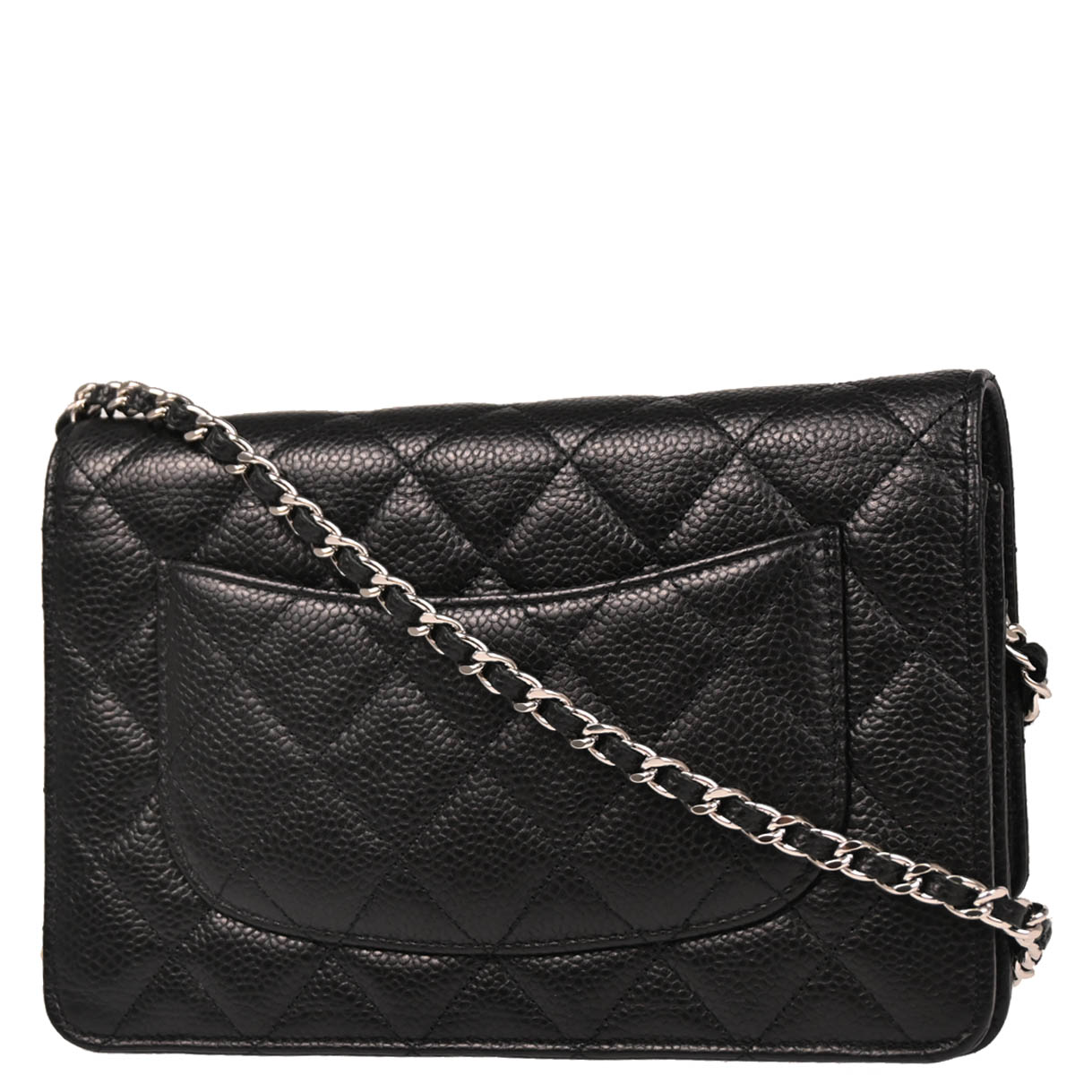 Chanel Black Caviar Classic WOC Wallet on Chain Shoulder Bag
