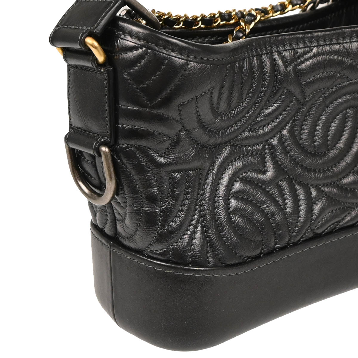 Chanel 2019 Black Lambskin Calfskin Small Gabrielle Shoulder Bag